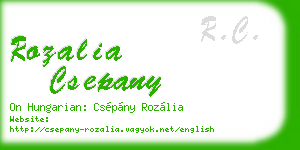 rozalia csepany business card