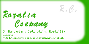 rozalia csepany business card